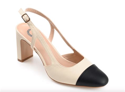 chanel color block heels dupe|chanel slingback pump dupe.